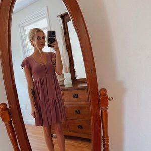 V neck dress